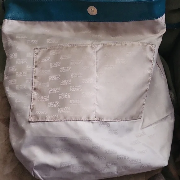 Michael Kors Leather Bag with Gold Accents - Picture 15 of 16